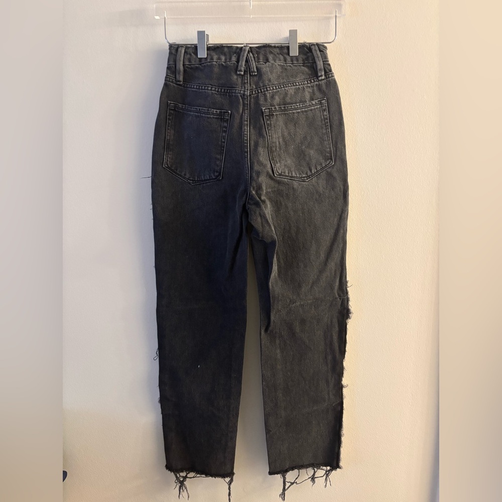 Good American Good Boy Frayed Jeans Size 0 - Picture 3 of 4